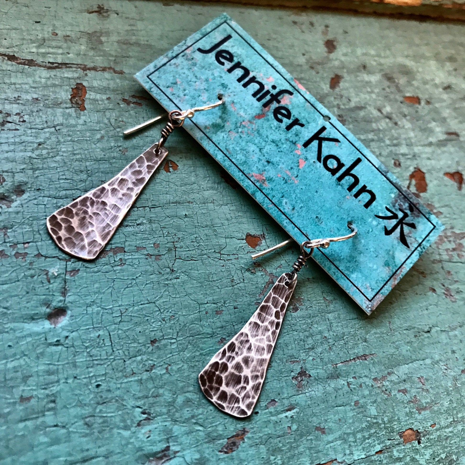 Silver Taper Earrings by jenkahnjewelry