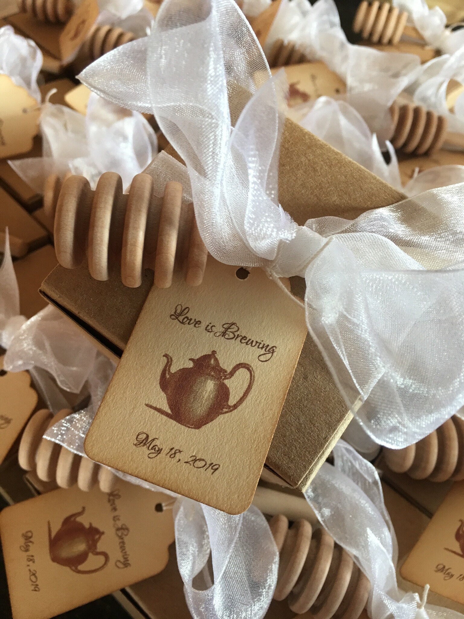 Tea Party Baby Shower - Tea & VT Honey Gift Box Favor-Wedding-Bridal Shower-Baby Shower-Belle Savon Vermont by Belle Savon Vermont
