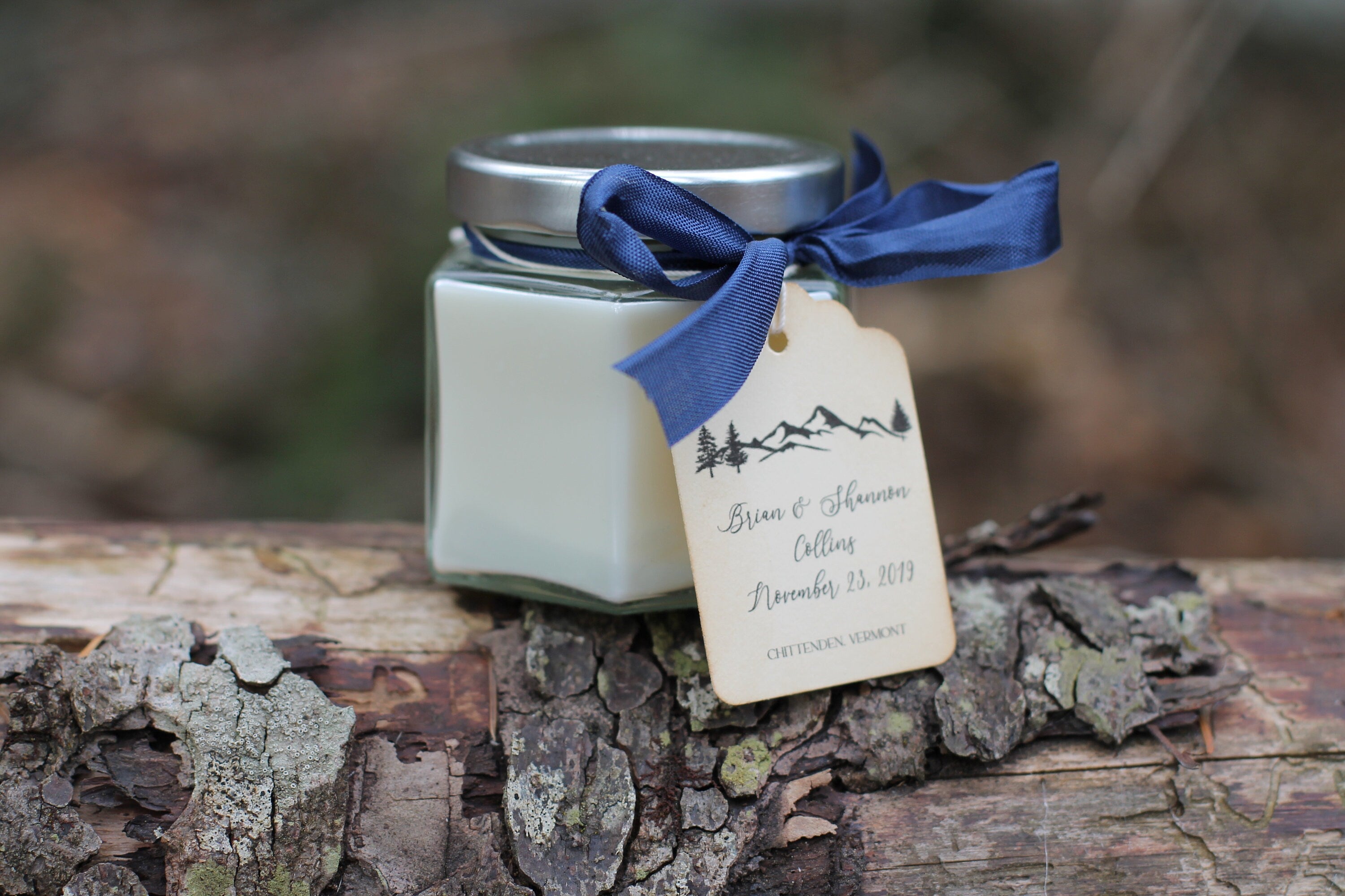 Candle Jar Favor 4oz-Bridesmaid Gift-Shower Favor-Wedding Favor by Belle Savon Vermont