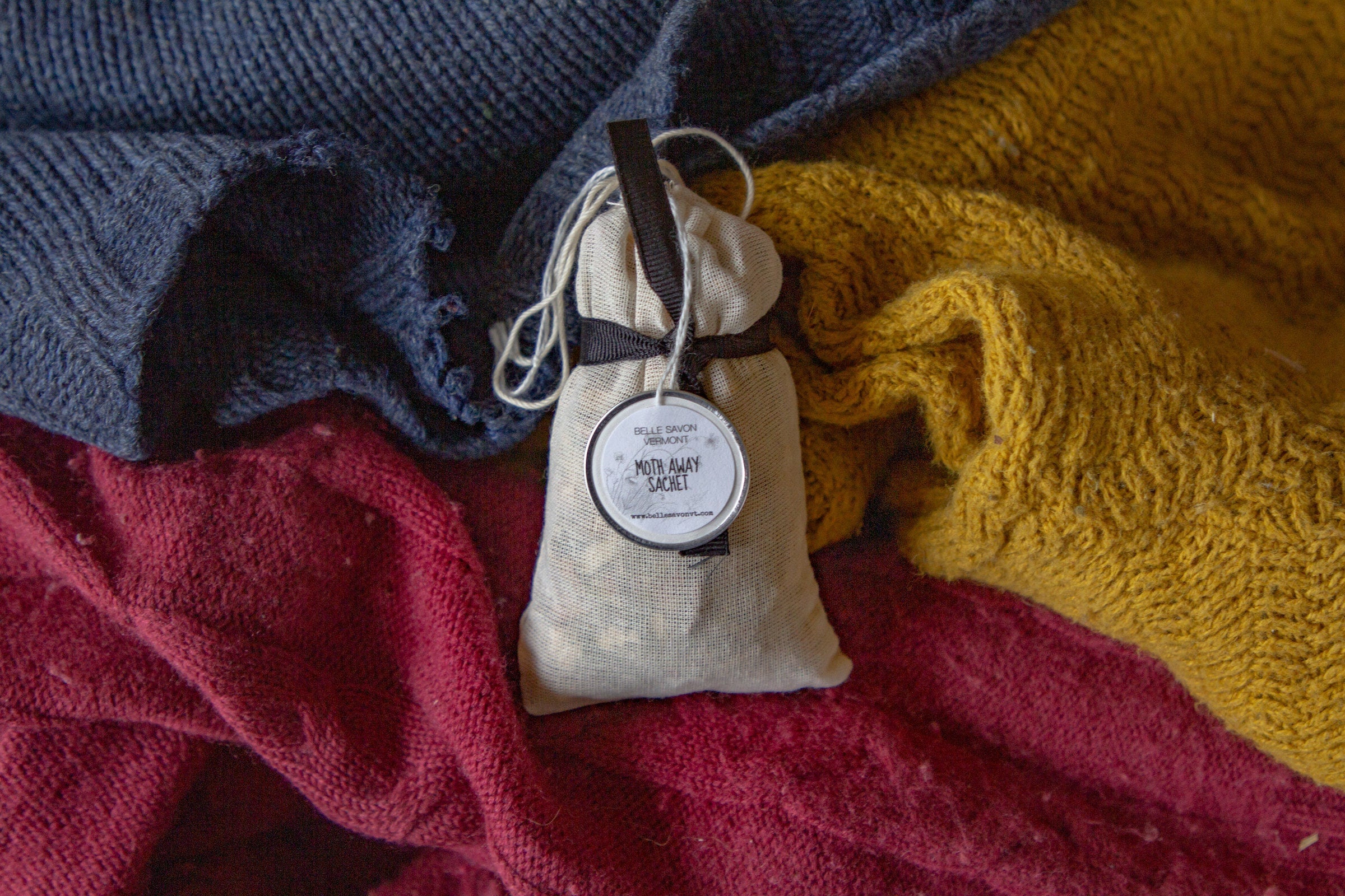Moth Away Sachets Filled with Natural and Organic Herbs and Spices-Single Sachet-Favors-Gifts-Home Care by Belle Savon Vermont
