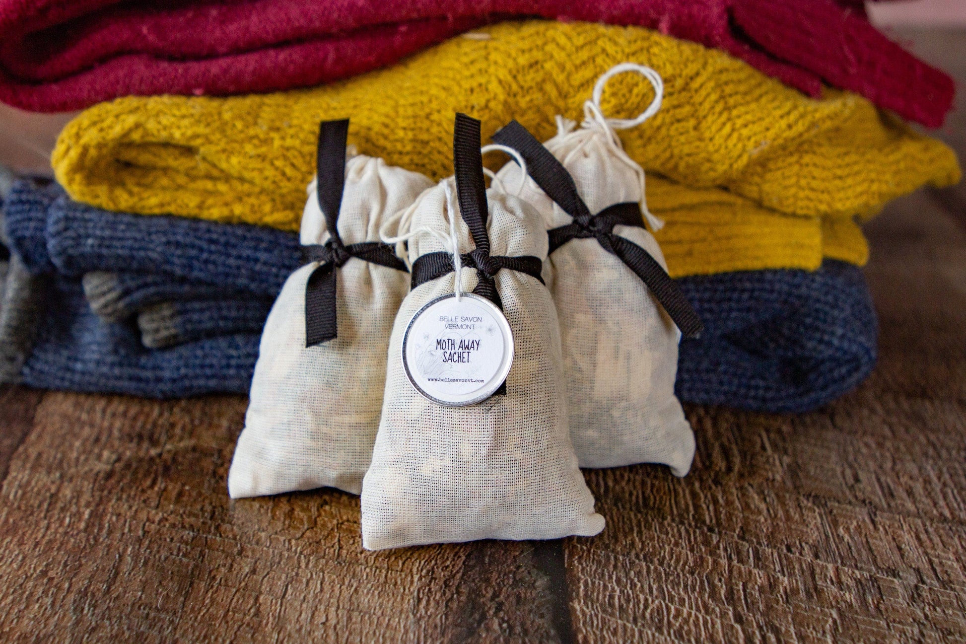 Moth Away Sachets Filled with Natural and Organic Herbs and Spices-Single Sachet-Favors-Gifts-Home Care by Belle Savon Vermont