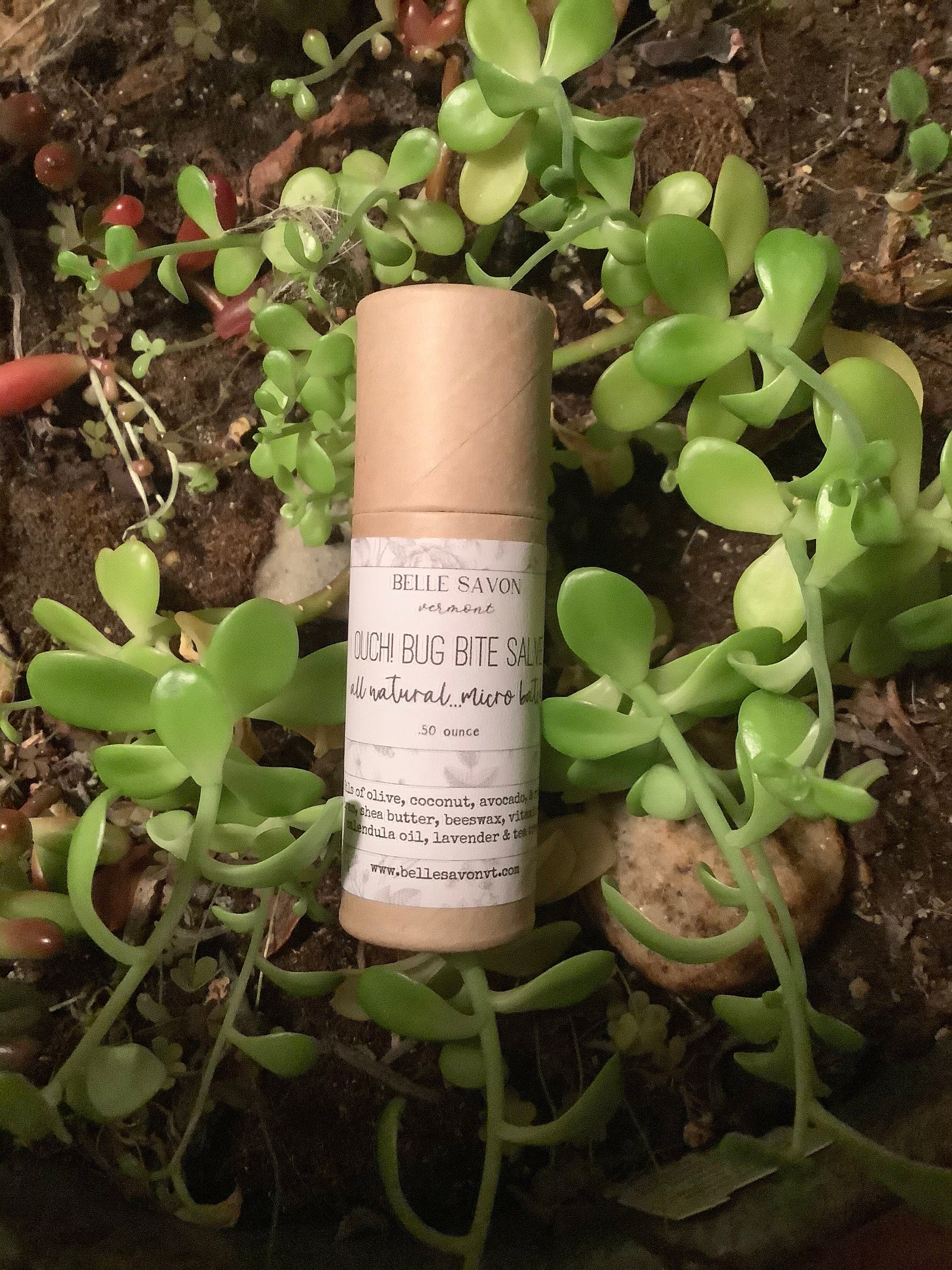 Bug Bite Salve- All Natural Soothing Salve- Eco Paperboard Tube - 1/2 Ounce by Belle Savon Vermont