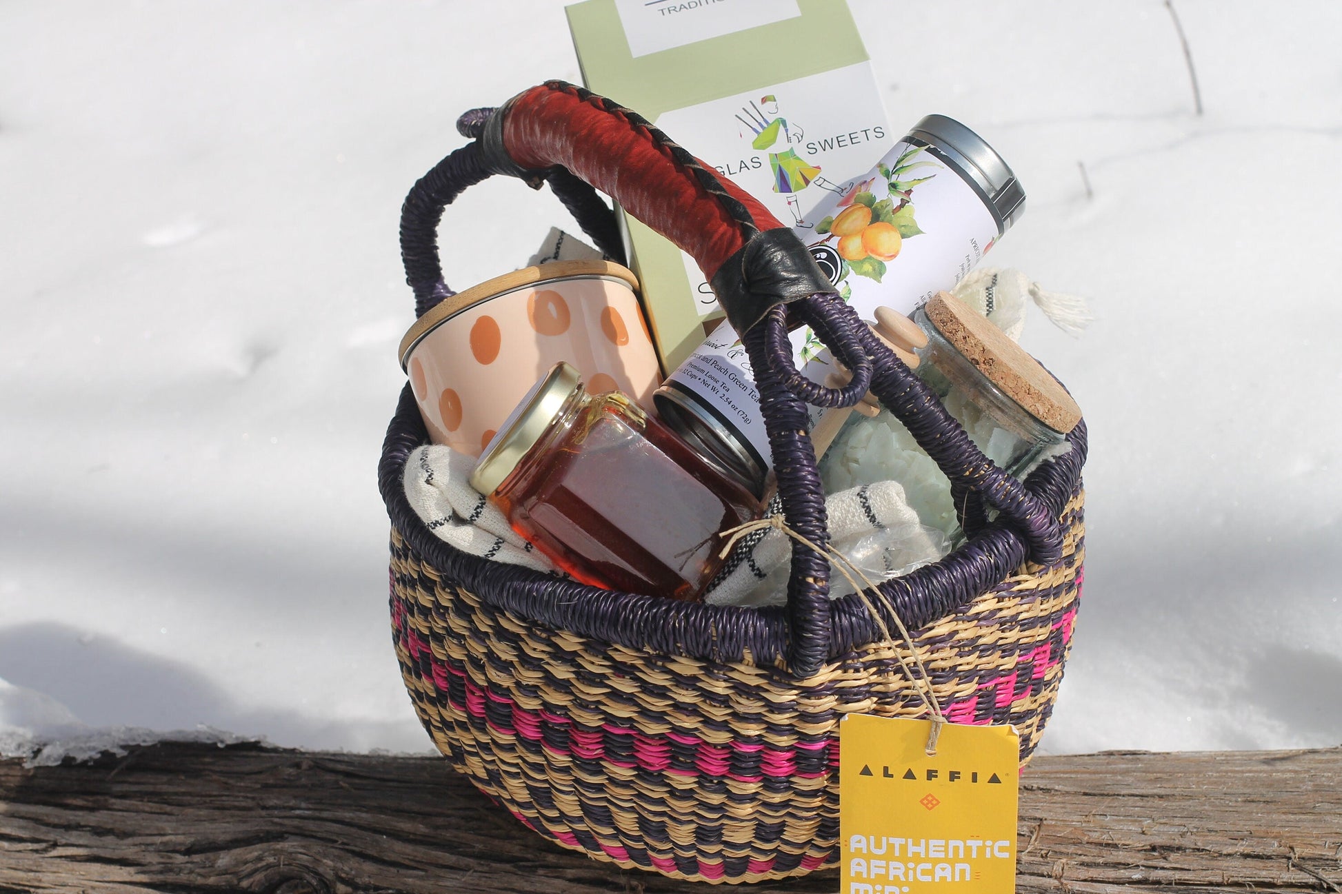 Tea Party Picnic Basket-Tea Gift Basket-Gift Basket-Tea Party-Customizable-Vermont Gift by Belle Savon Vermont