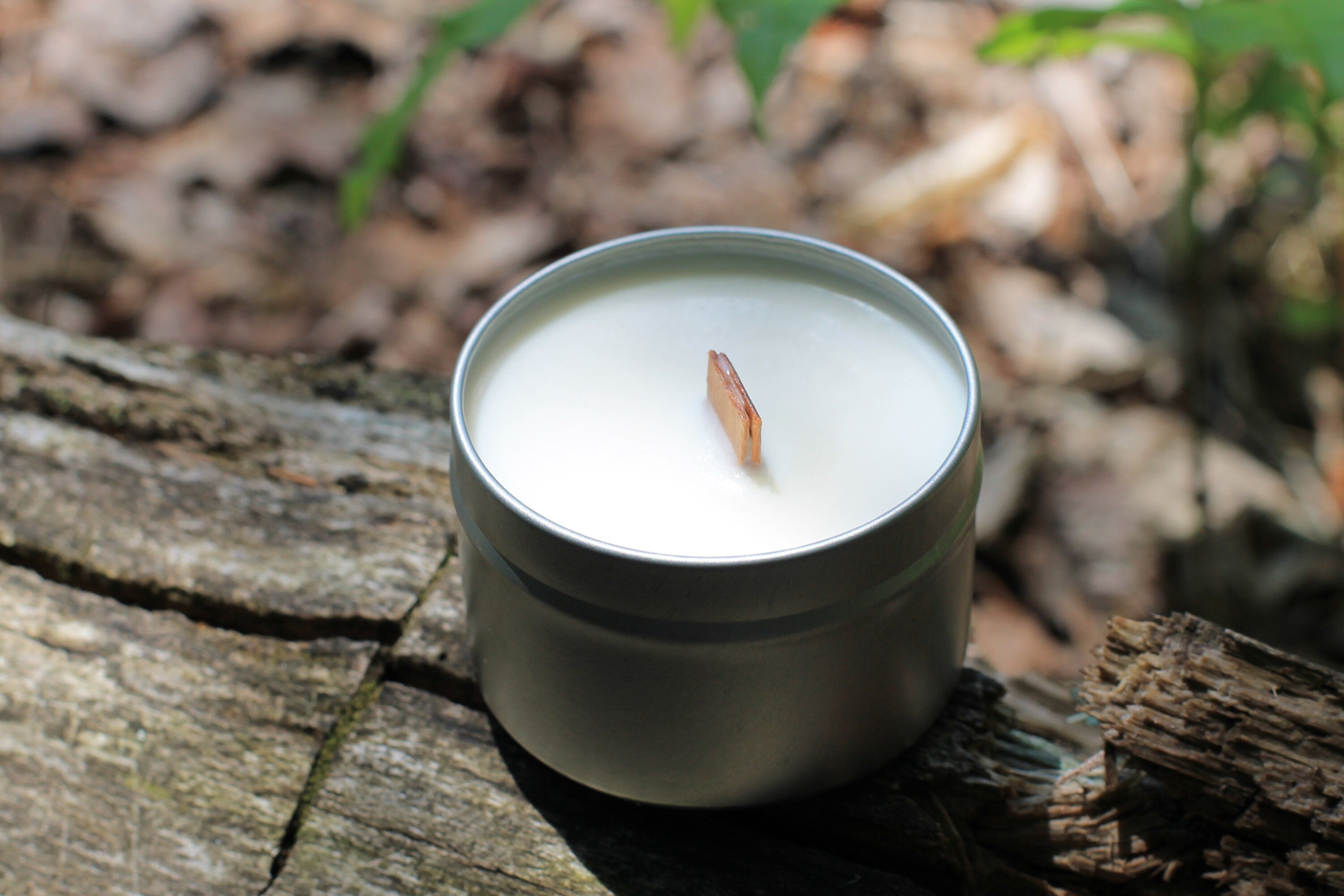 Camper Candle, Citronella Candle, Stop Bugging Me, Wood Wick Candle Tin, Vermont Travel Candle by Belle Savon Vermont