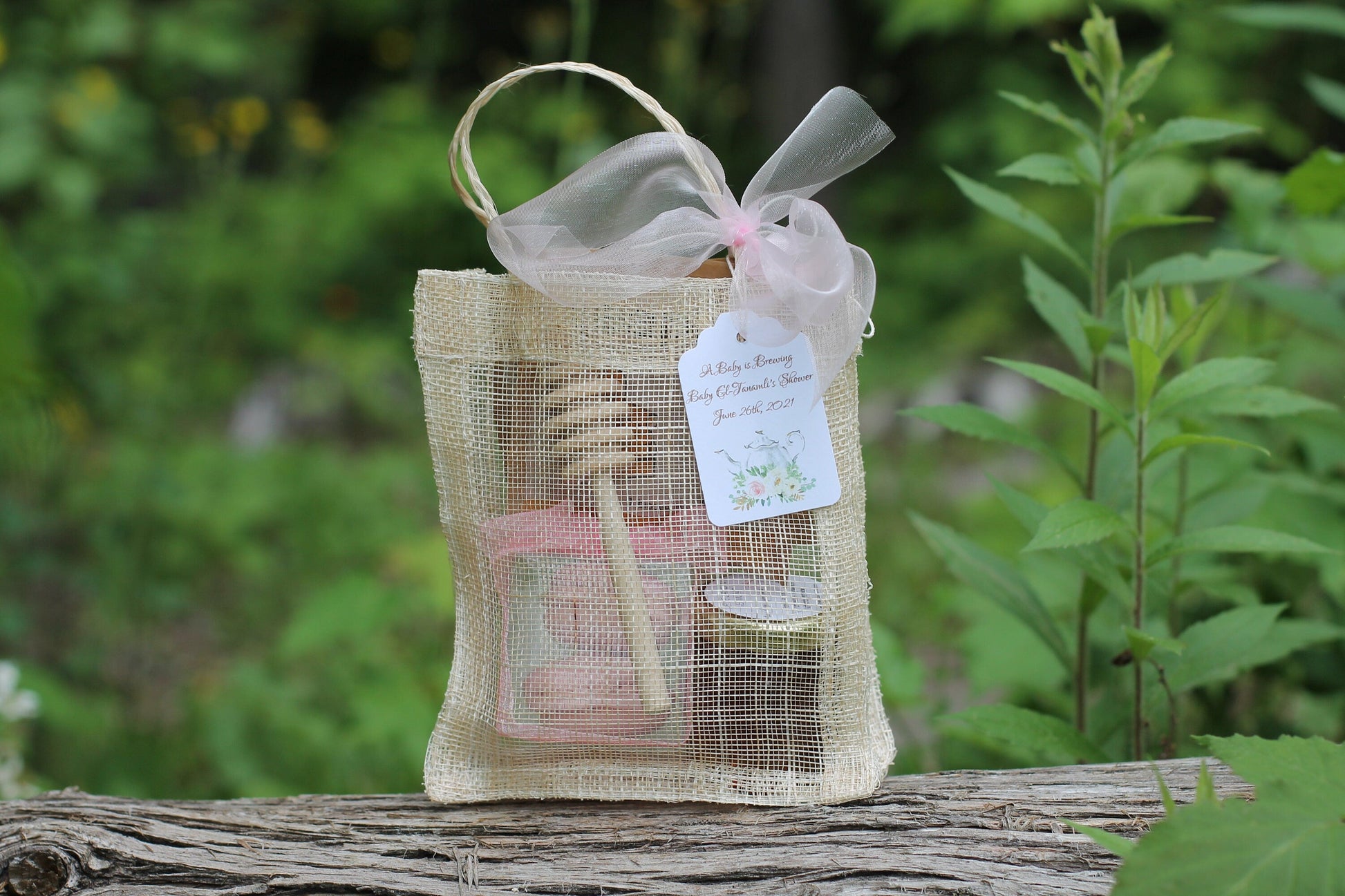 Tea Party Favor-Shortbread/Macaron and Honey-Wedding-Bridal Shower-Baby Shower-Belle Savon Vermont by Belle Savon Vermont