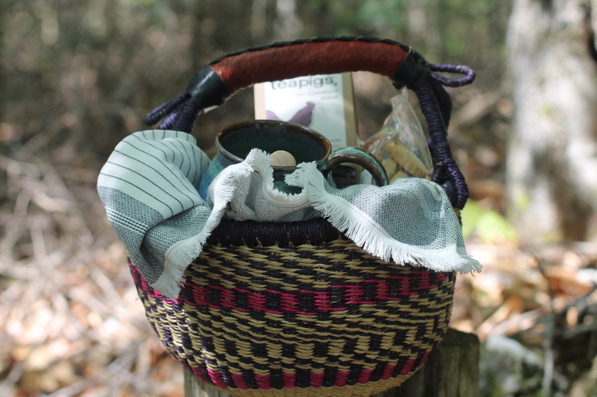 Tea Party Picnic Basket-Tea Gift Basket-Gift Basket-Tea Party-Customizable-Vermont Gift by Belle Savon Vermont