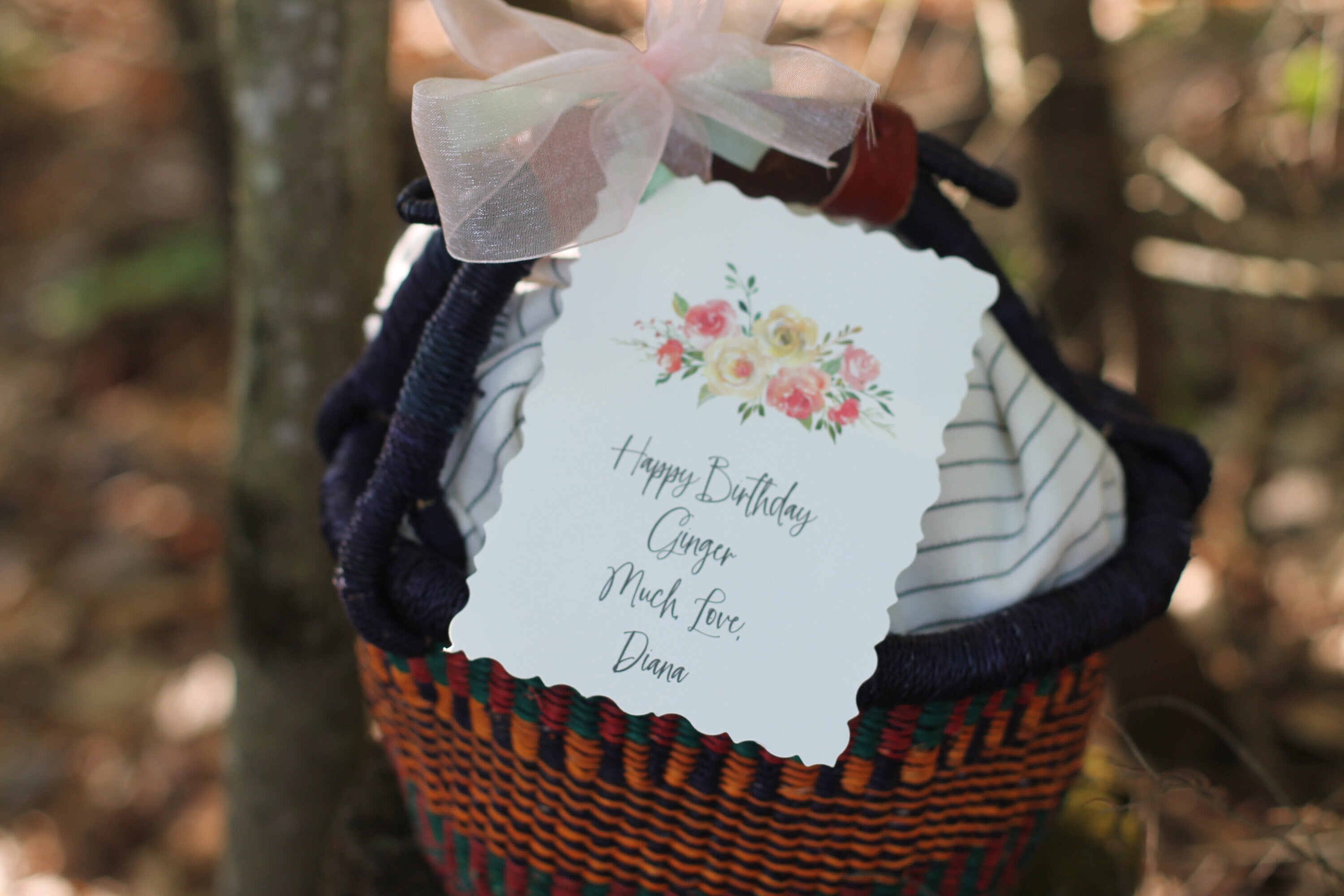 Tea Party Picnic Basket-Tea Gift Basket-Gift Basket-Tea Party-Customizable-Vermont Gift by Belle Savon Vermont