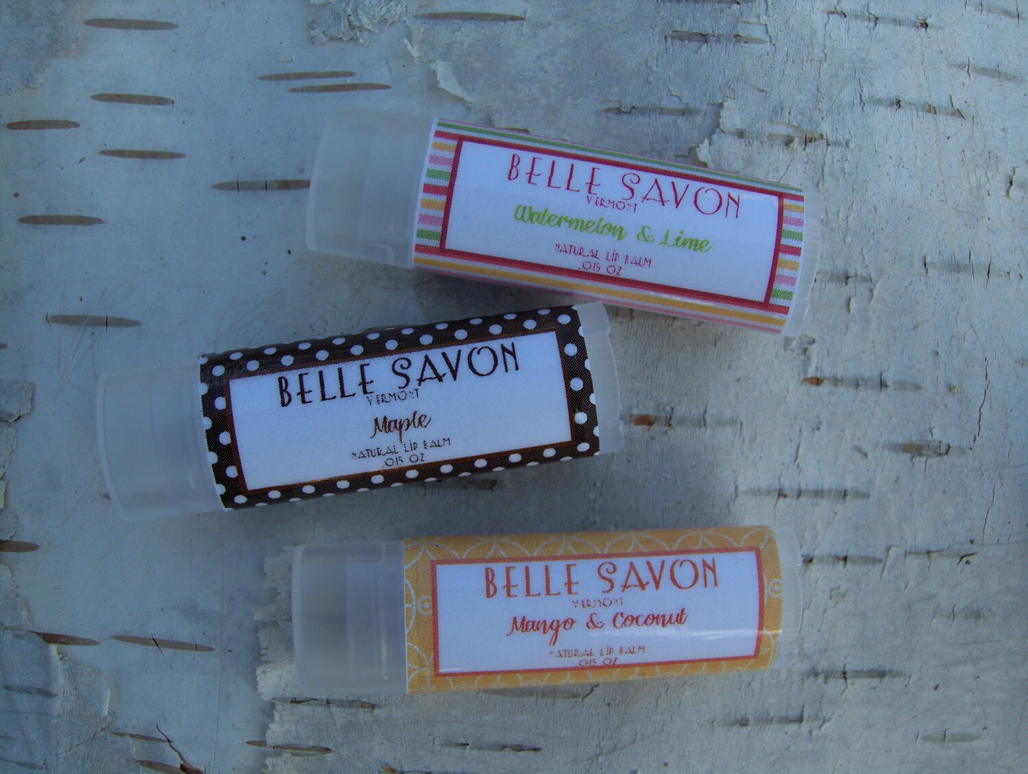 All Natural Lip Balm- Favors or Gifts by Belle Savon Vermont