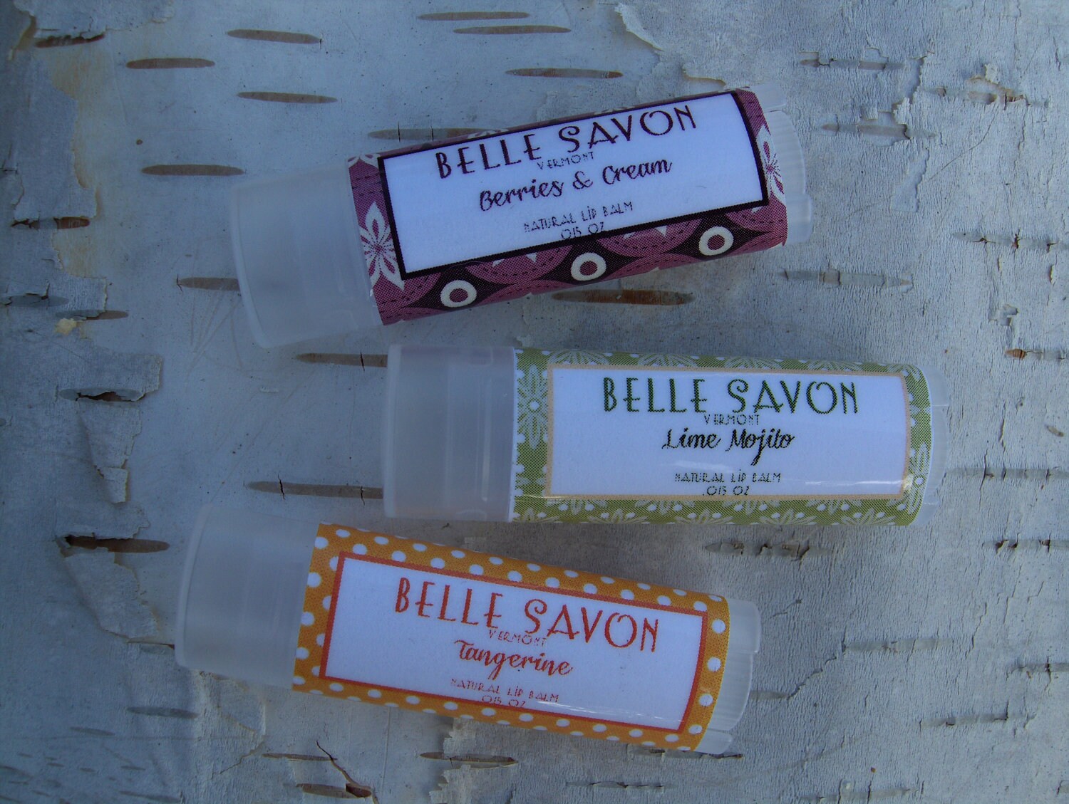All Natural Lip Balm- Favors or Gifts by Belle Savon Vermont