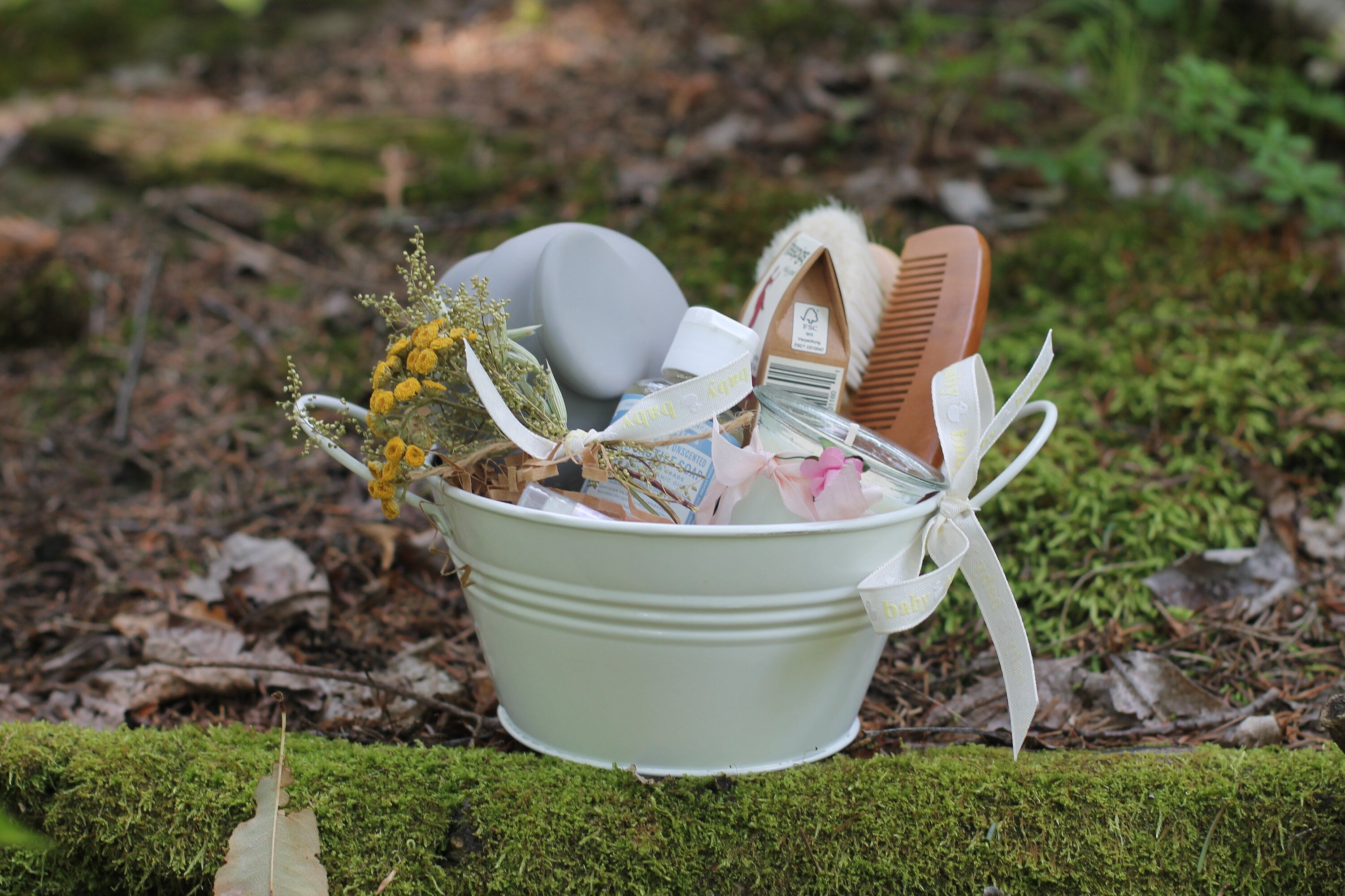 Baby Shower, Favor, Welcome Baby, Mommy to Be, New Mom Care Gift Set-Small Set -Customizable-Vermont Gift by Belle Savon Vermont