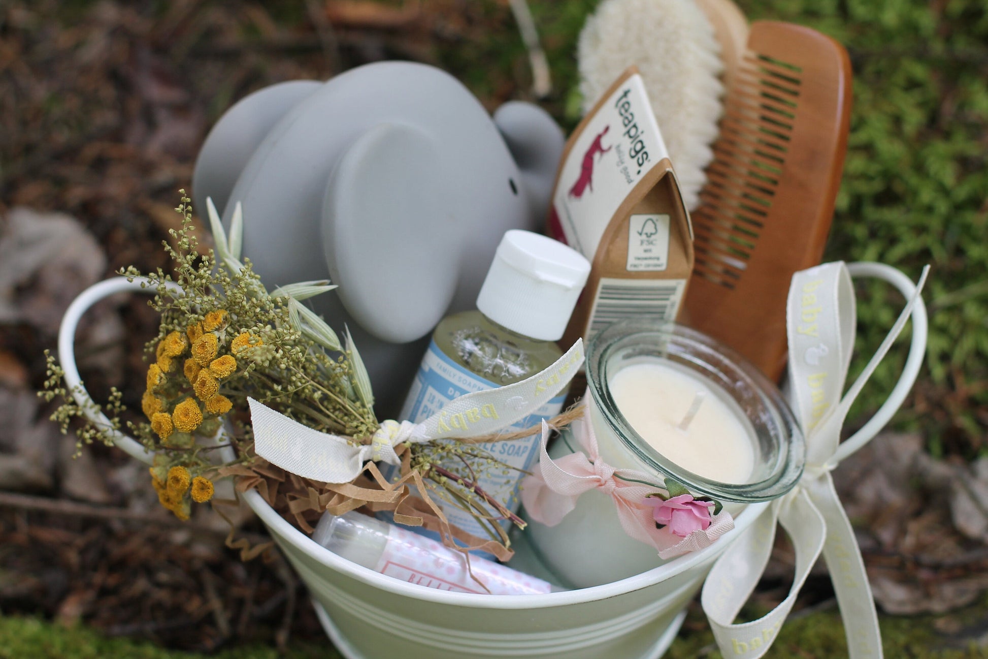 Baby Shower, Favor, Welcome Baby, Mommy to Be, New Mom Care Gift Set-Small Set -Customizable-Vermont Gift by Belle Savon Vermont