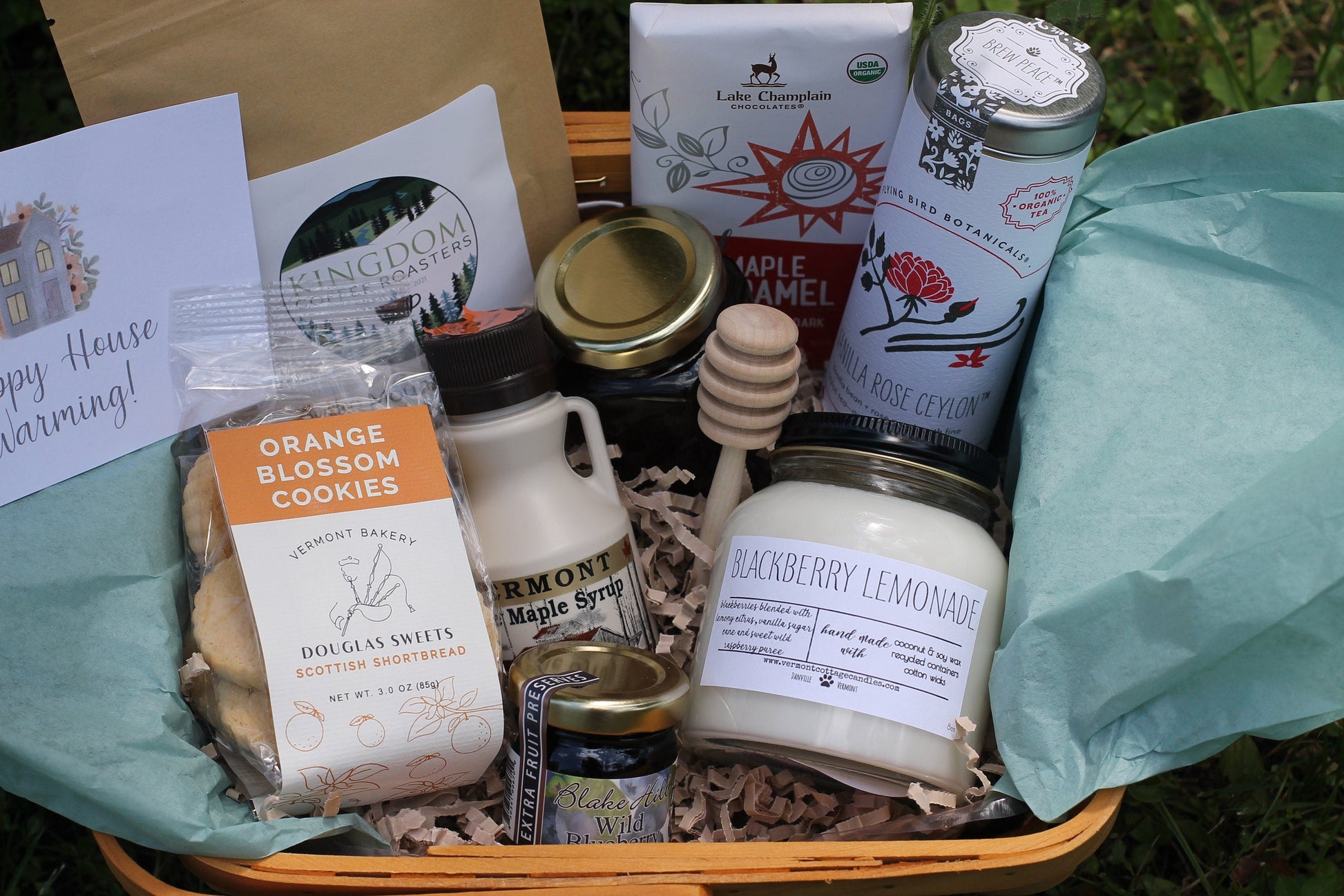 Vermont Care Package Gift Basket - Vermont Gourmet-Vermont Artisan - Vermont Gift -Vermont Maple Gift-Best of Vermont-Love from Vermont by Belle Savon Vermont
