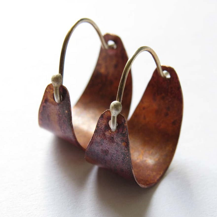 Wide Copper Hoops by jenkahnjewelry