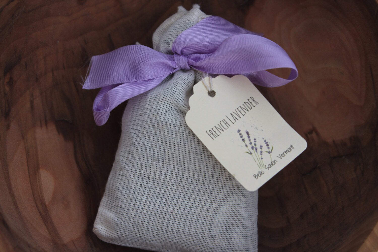 French Lavender Sachets with Letterpress Hangtag-Favors-Gifts-Home Care- Belle Savon Vermont by Belle Savon Vermont