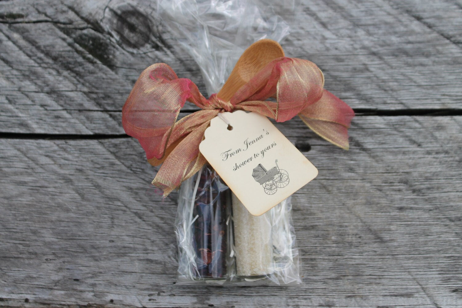 Tea Party Favor-Organic Tea and Sugar or Honey with Spoon Mini Set Favor-Belle Savon Vermont by Belle Savon Vermont
