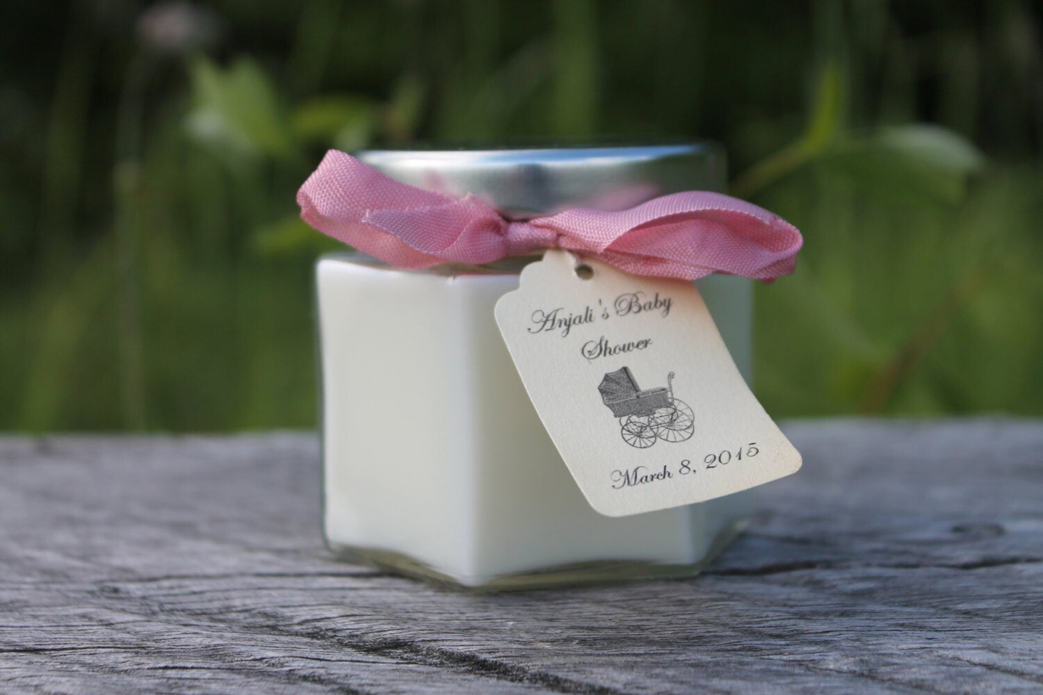 Candle Jar Favor 4oz-Bridesmaid Gift-Shower Favor-Wedding Favor by Belle Savon Vermont