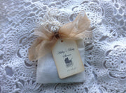 Tea Party Favor-Two Organic Teas in a Muslin Bag with Ribbons-Wedding-Bridal Shower-Baby Shower-Belle Savon Vermont by Belle Savon Vermont