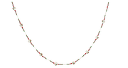 Holly Ball Glass Garland - 72 Inches