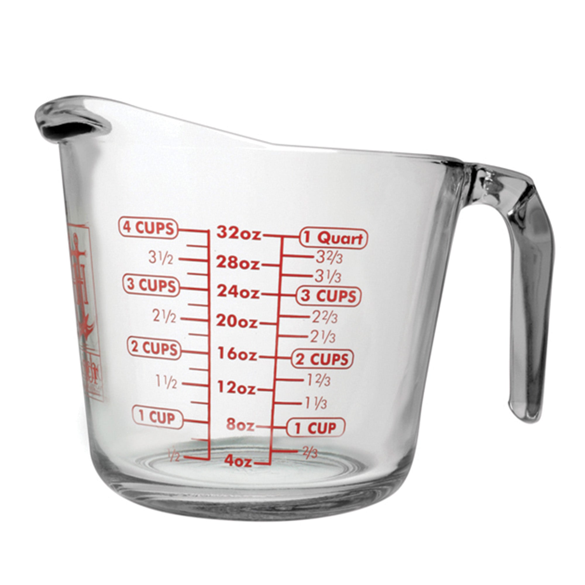 Measuring Cup - Glass 4 Cup by Homeportonline