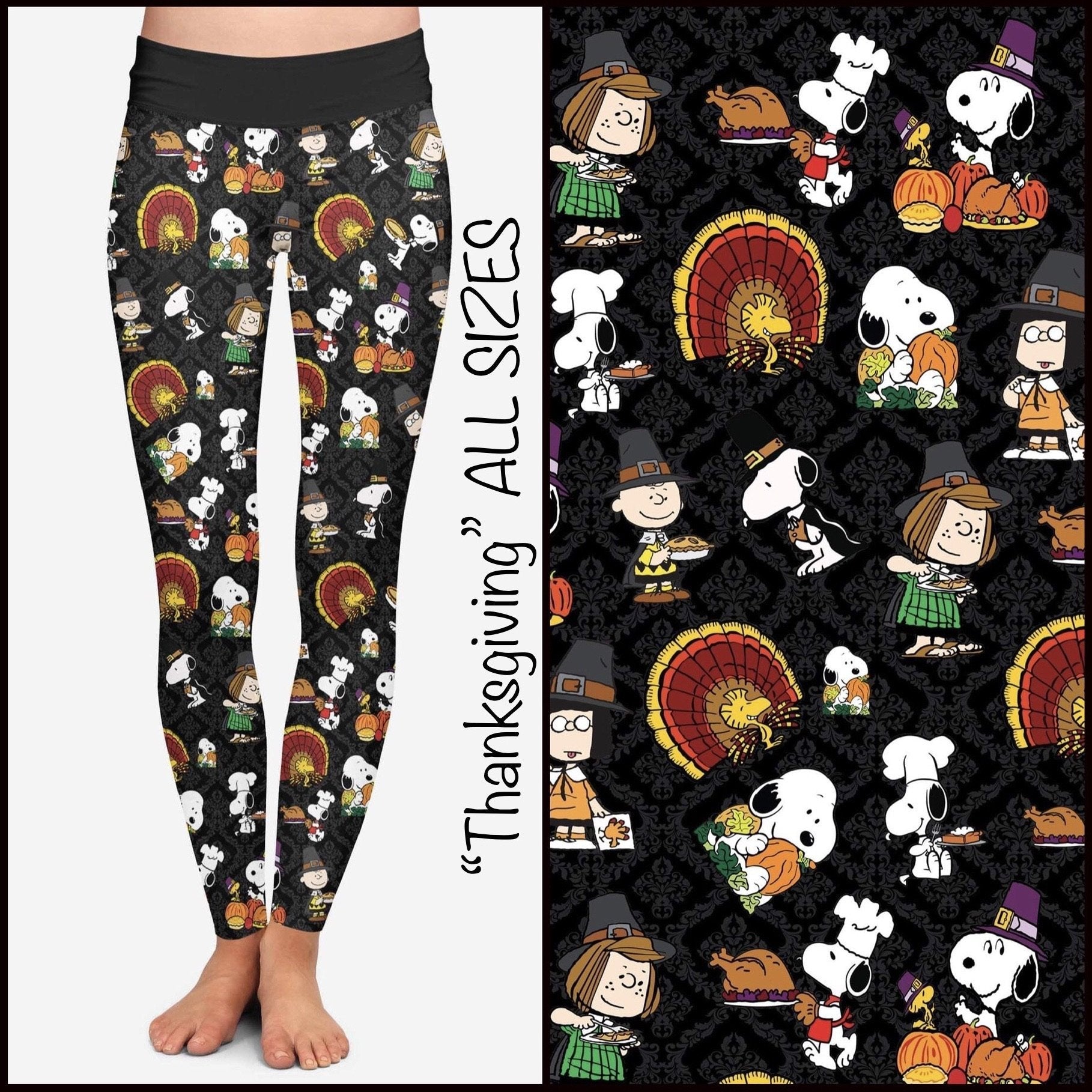 Thanksgiving Full Length Leggings by SidePony Boutique