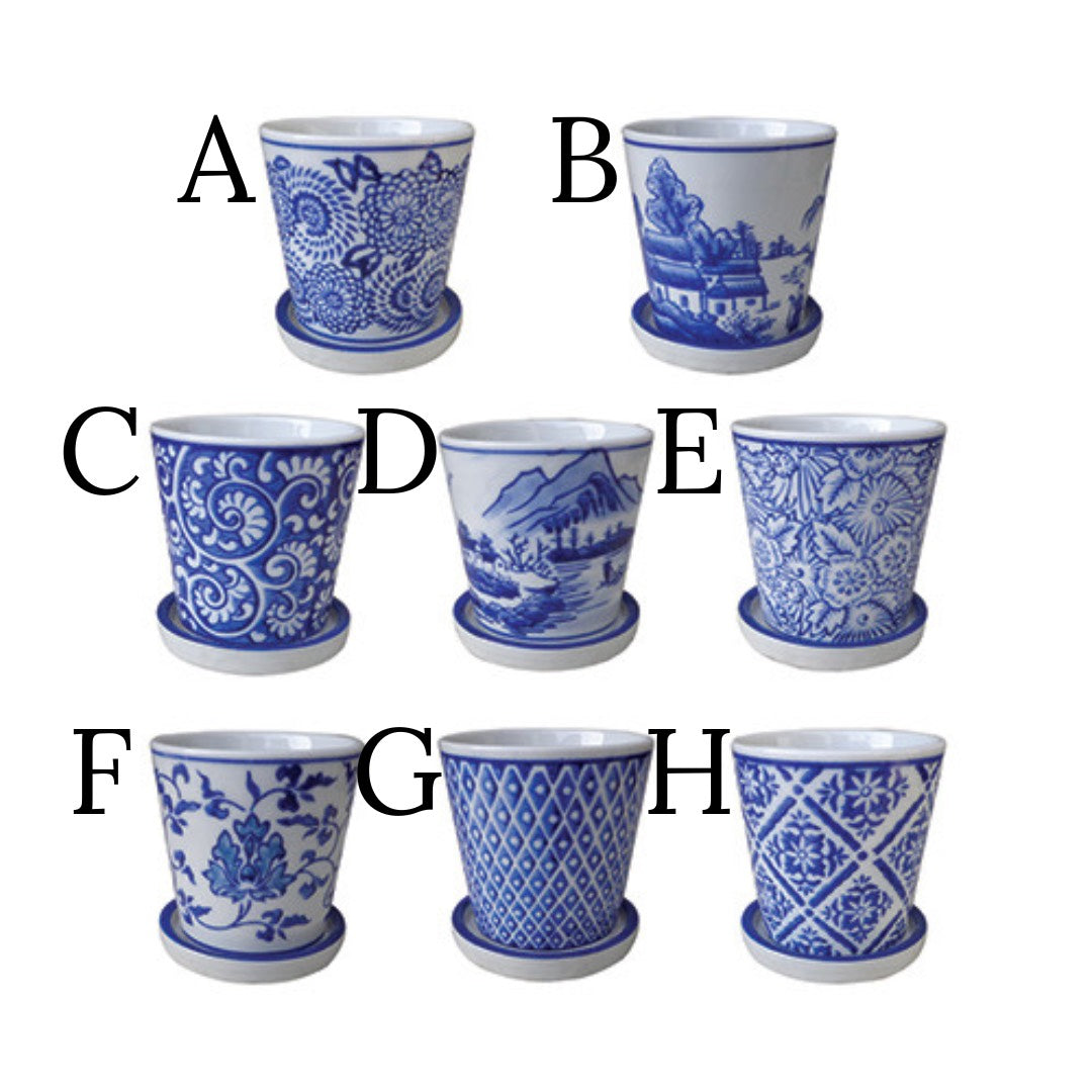 3" Porcelain Planter Assorted Colors (Sold Individually) by Homeportonline