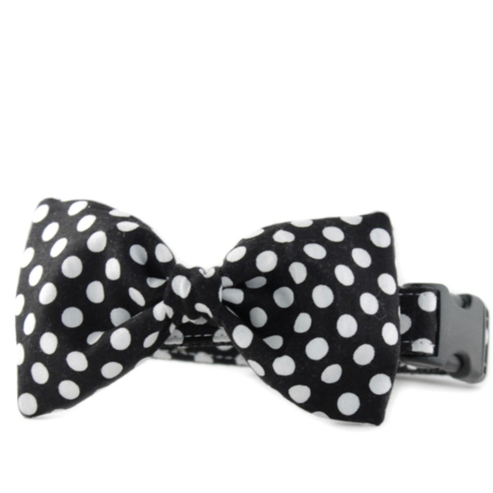 Sophisticated Pup Polka Dot Bow Tie Collar