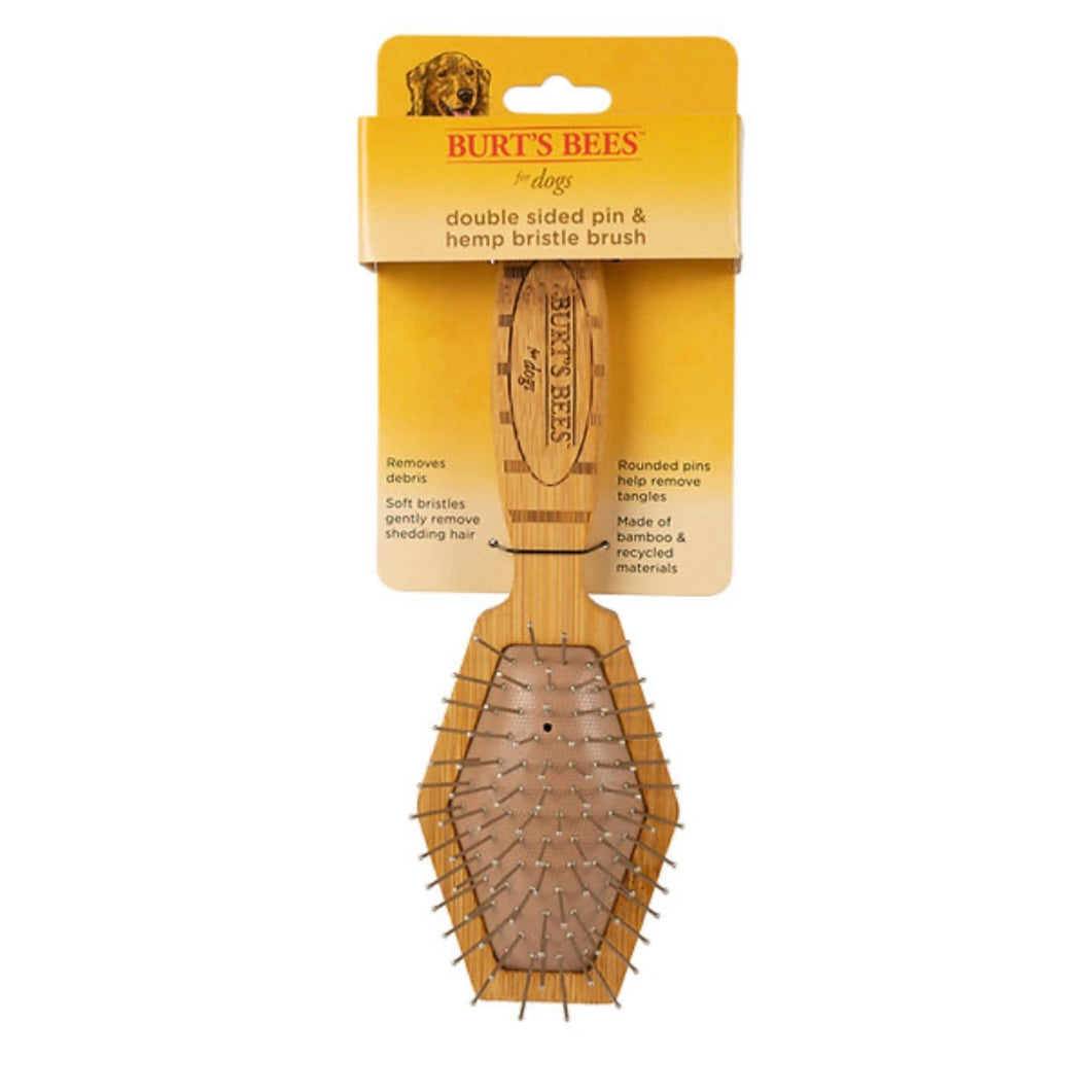 Burt's Bees Dog Double Sided Pin & Bristle Brush