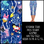 Under The Sea Ears Capri Length Leggings with Pockets by SidePony Boutique