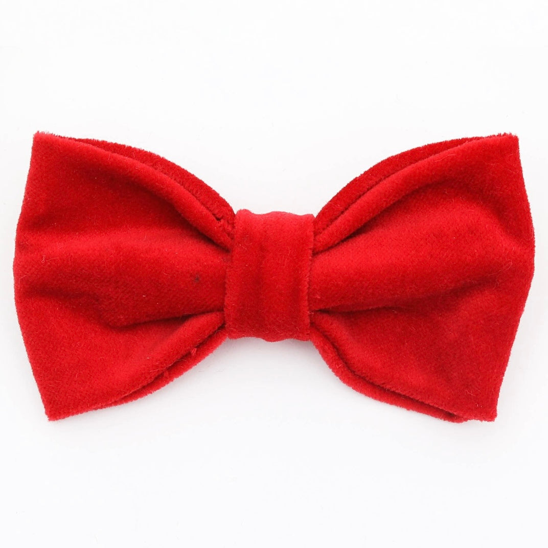 Mimi Green Velveteen Bow Tie