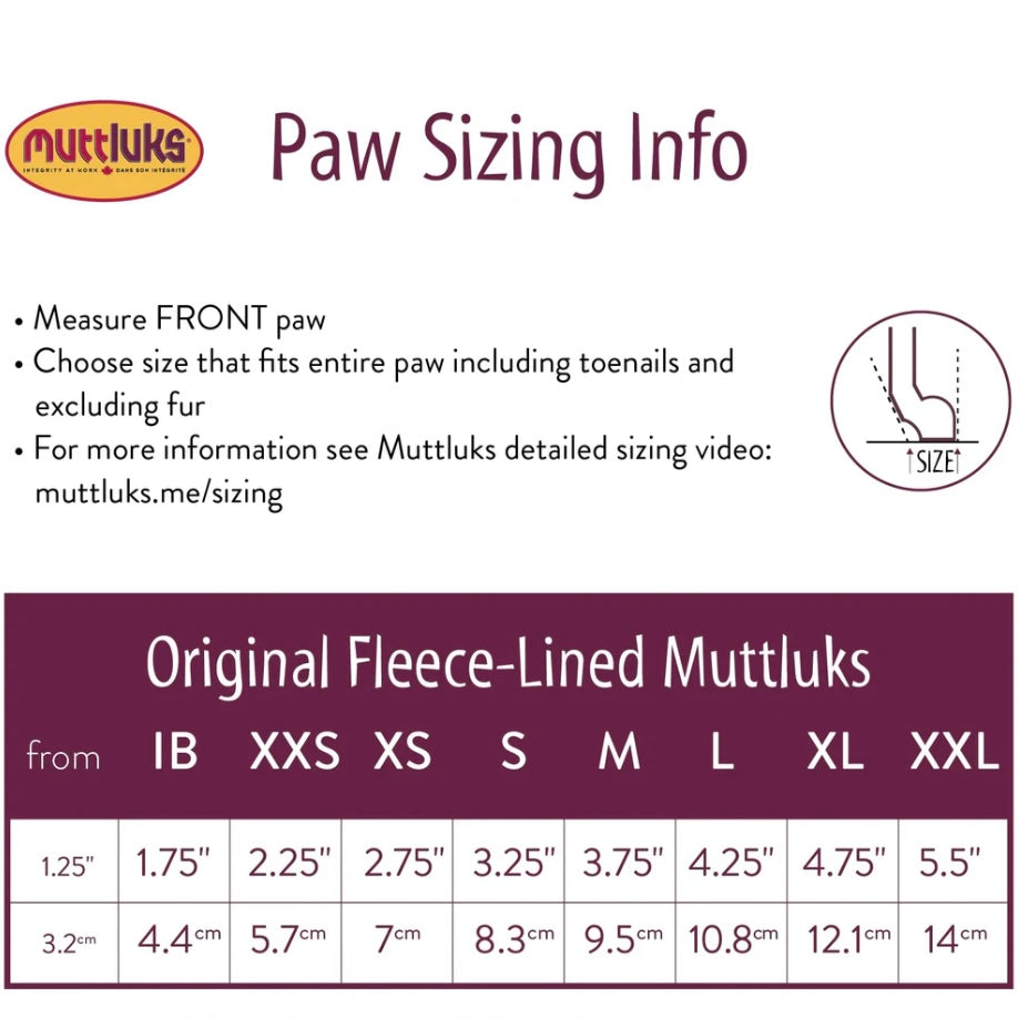 Muttluks Original Fleece Lined Booties