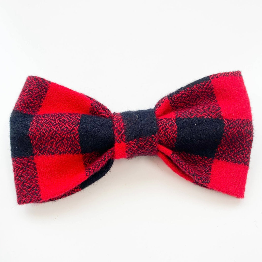 Mimi Green Plaid Bow Tie