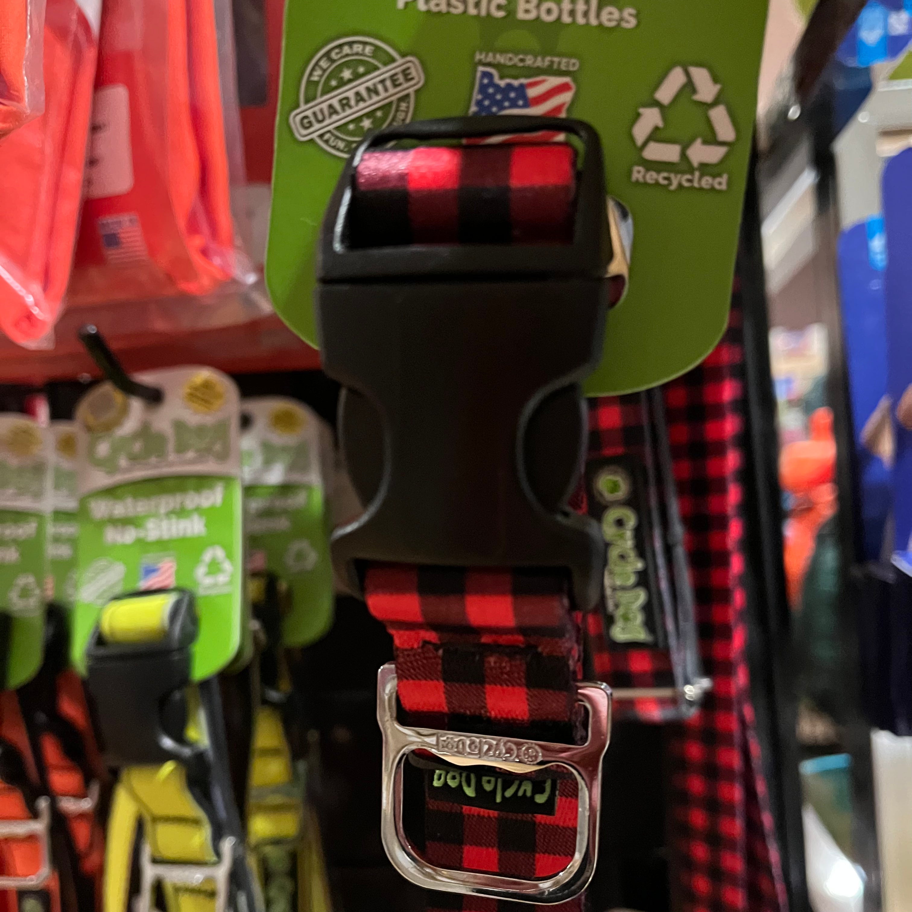 Cycle Dog Ecoweave Red Plaid Collar