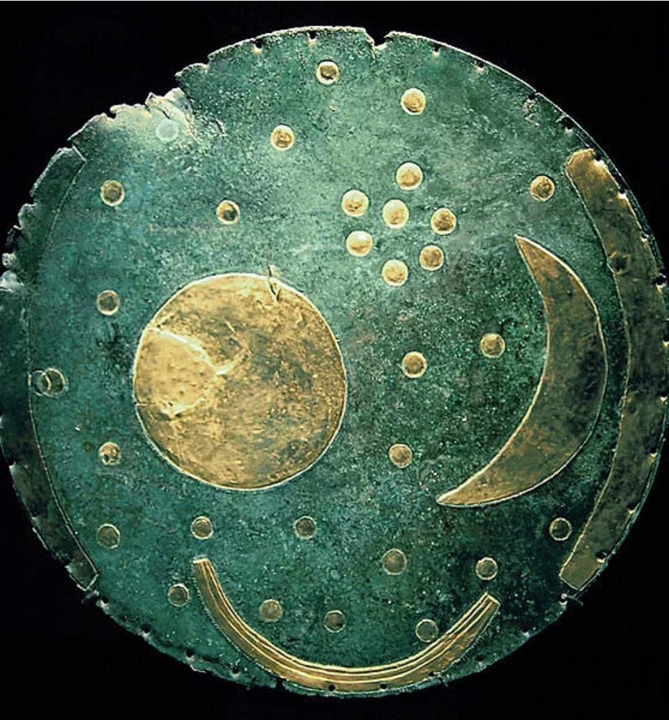 Brass Nebra Sky Disc Pendant by jenkahnjewelry