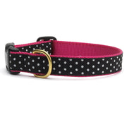 Up Country B/W Polka Dot Dog Collar