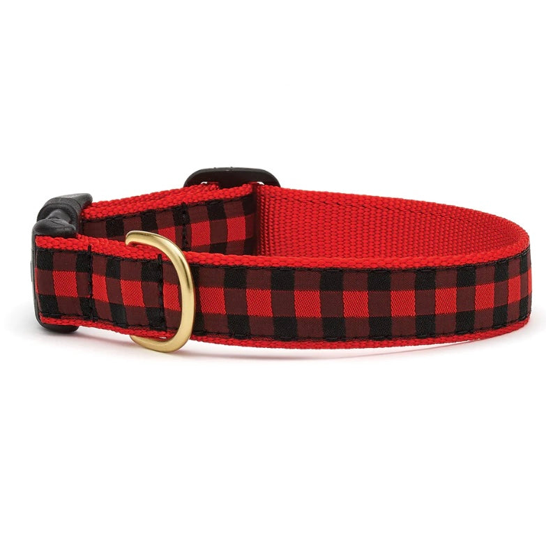 Up Country Buffalo Check Dog Collar