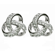 Sterling Silver Trinity Earrings with SW Crystals