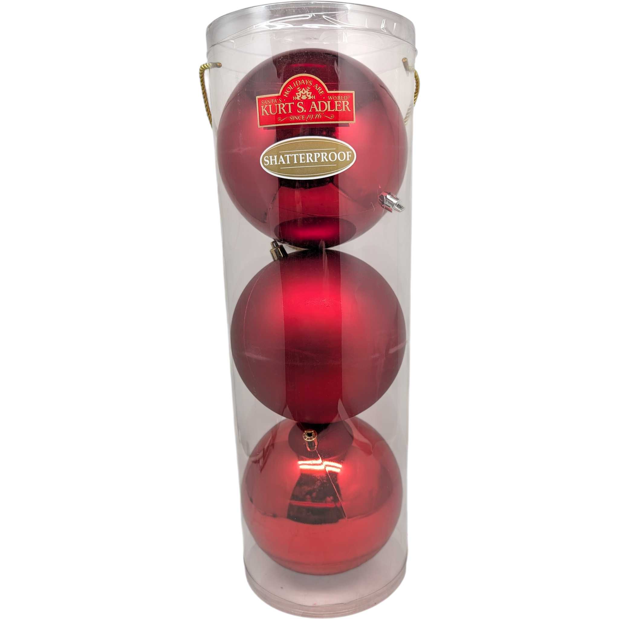 Two-Tone Shatterproof 3 pack Ornaments – 140mm -
