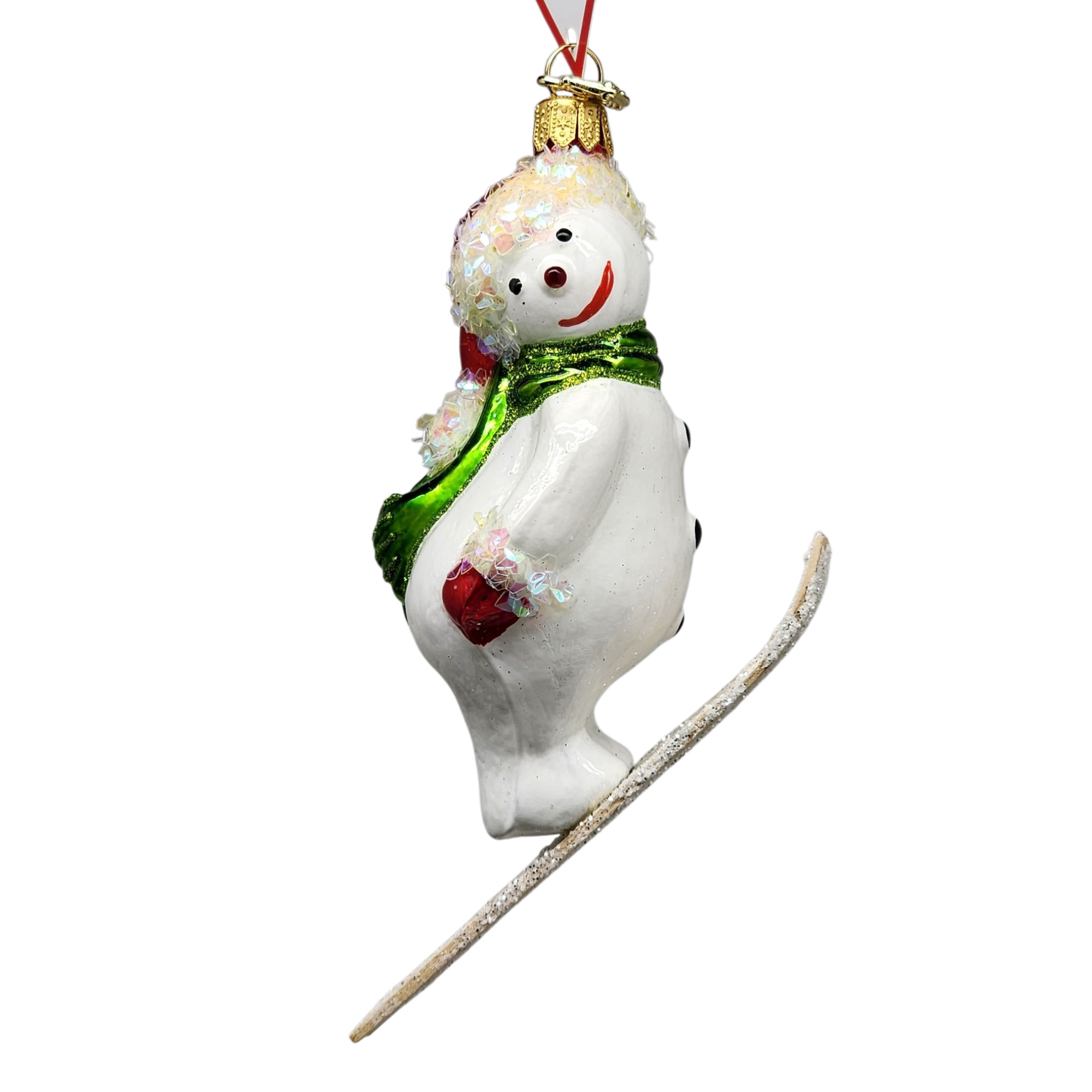 Wooshing - Skiing Snowman Ornament