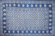 Tapestry Twin Size Indigo Dabu Flower by Homeportonline