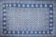 Tapestry Full Size Indigo Geo Dabu Flower by Homeportonline