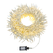 2000-Light Warm White LED White Wire Cluster Garland