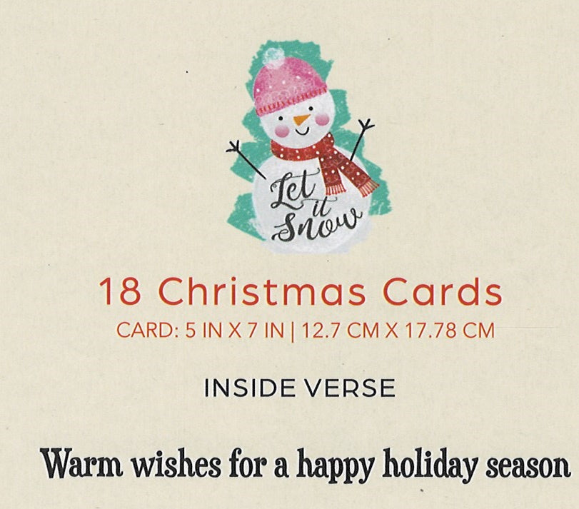 Candy Shoppe Christmas Card Set - Let It Snow Snowman