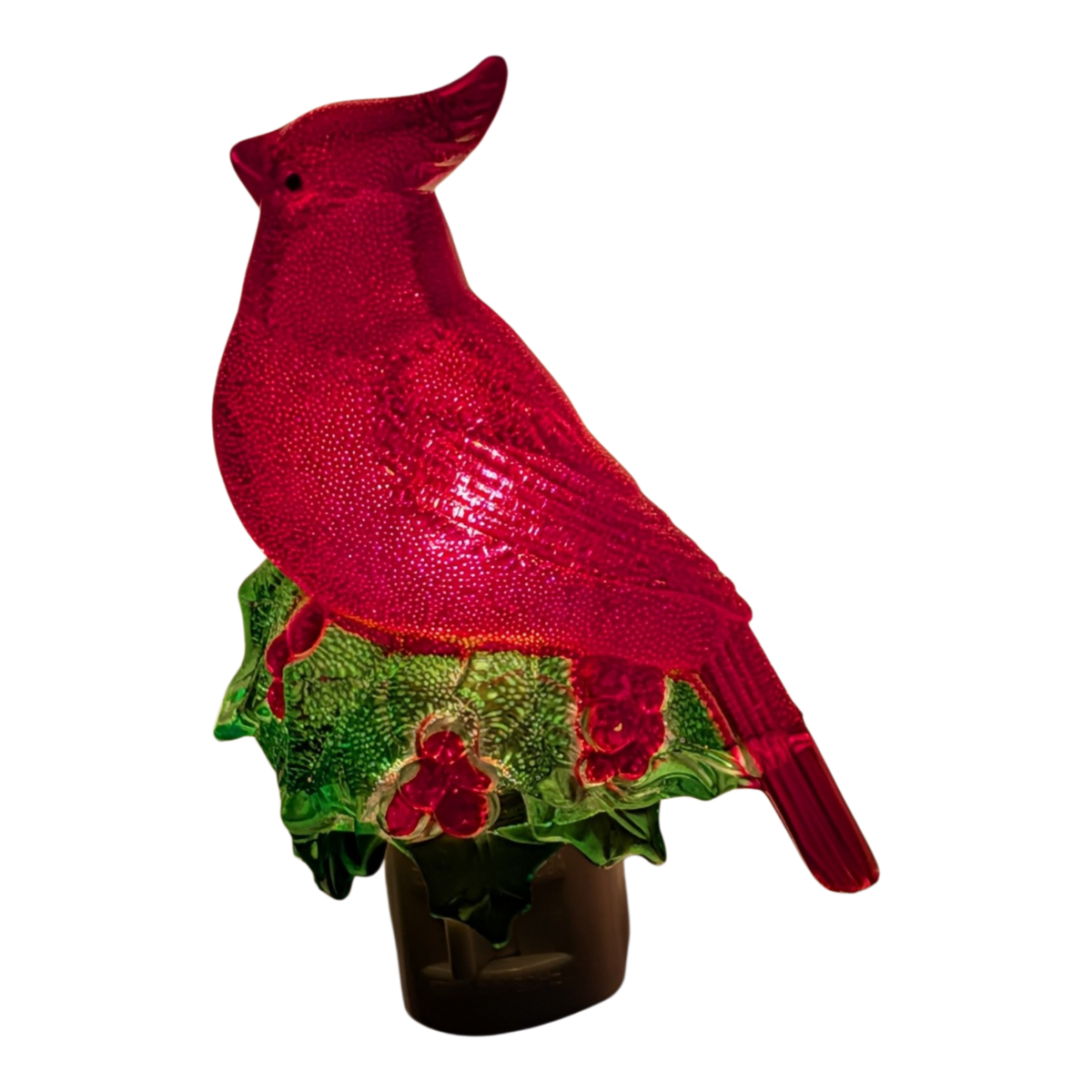 Acrylic Nightlight - Cardinal on Holly