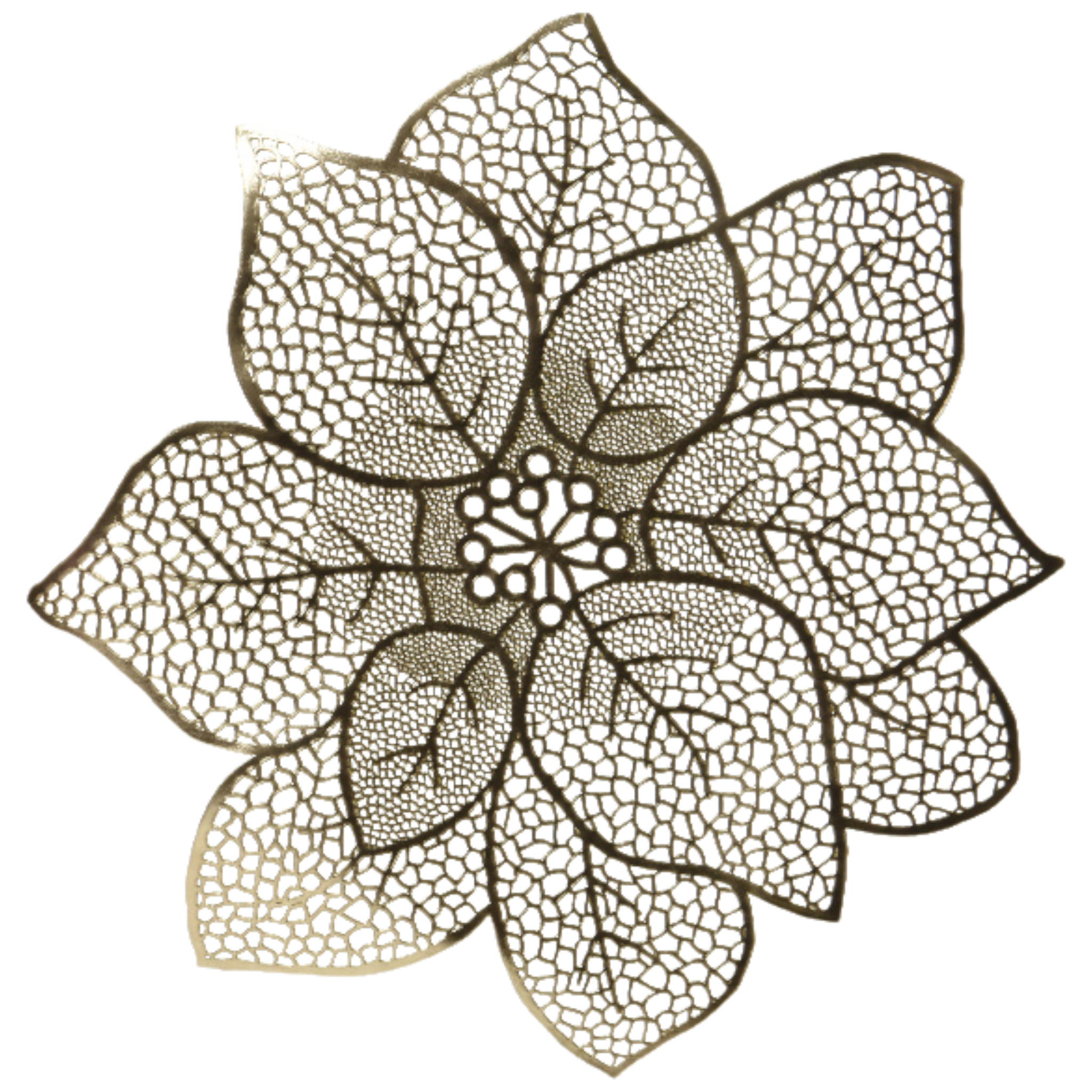 Poinsettia Placemat - 17 Inches - Gold