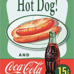 Tin Sign - Hot Dog and Coca-Cola by Homeportonline