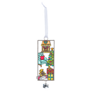 Cozy Living Room Holiday Scene Ornament