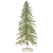 Lighted Tinsel Christmas Tree - 20 Inch - Green