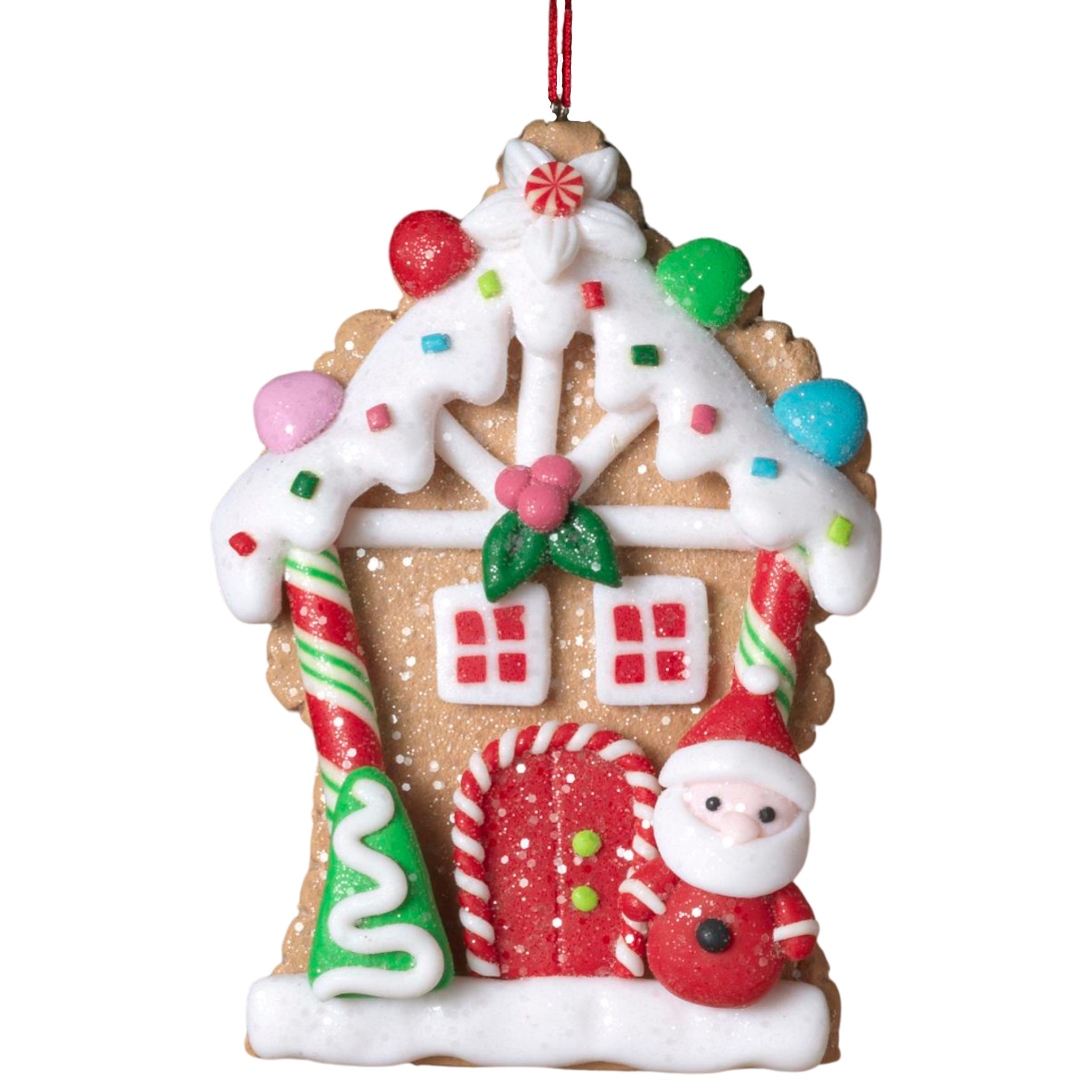 Clay Dough Gingerbread House Ornament - 5 Inch -