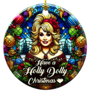 Have A Holly Dolly Christmas Ornament