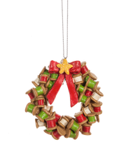 Thread Spool Wreath ornament